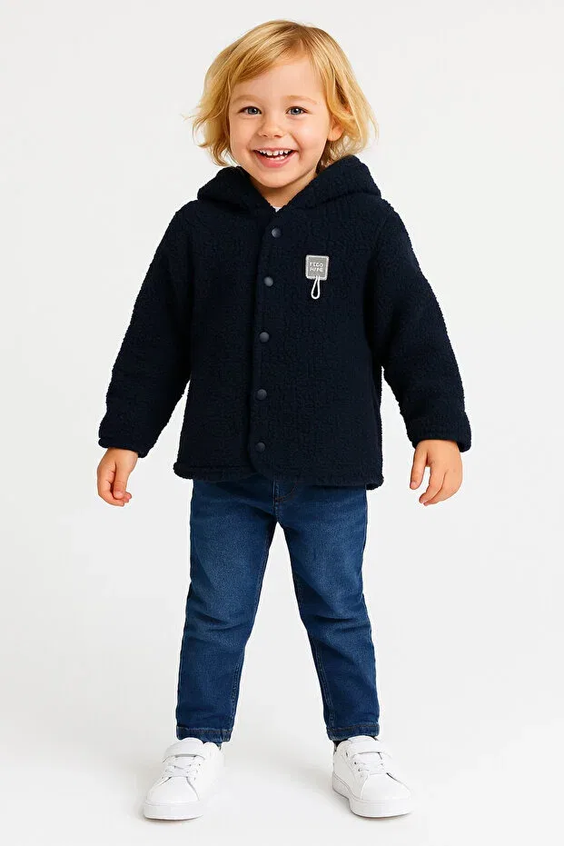 Детский кардиган для мальчиков с капюшоном Minibambi, Navy Blue