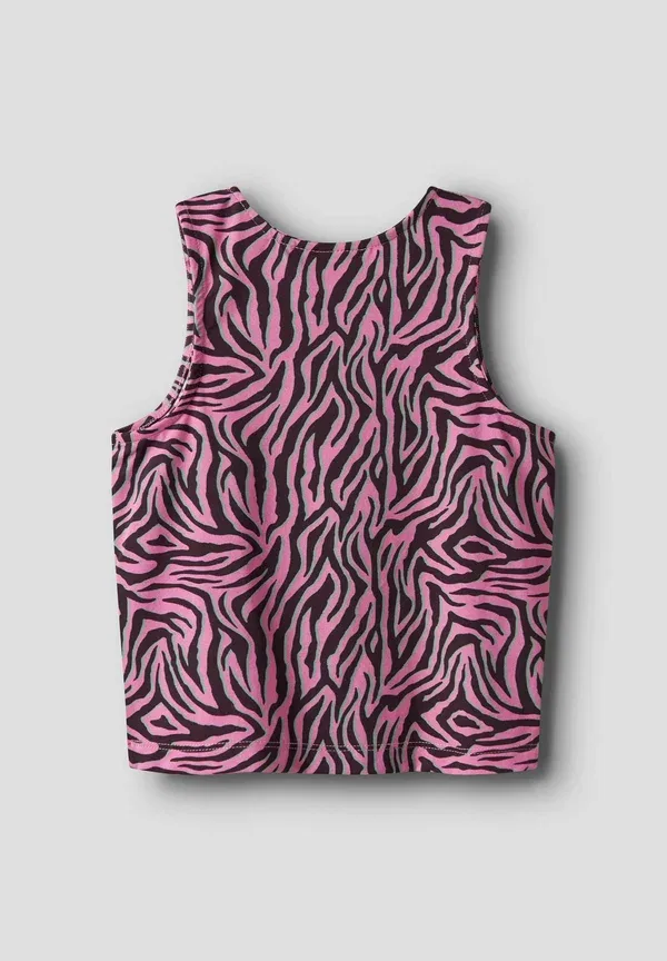 Топ с принтом animal print Cropped - top Name It, Blackberry Wine — фото 4