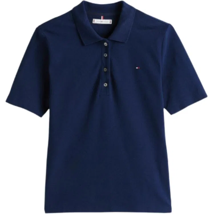 Женское поло с коротким рукавом Tommy Hilfiger, Marine Blue
