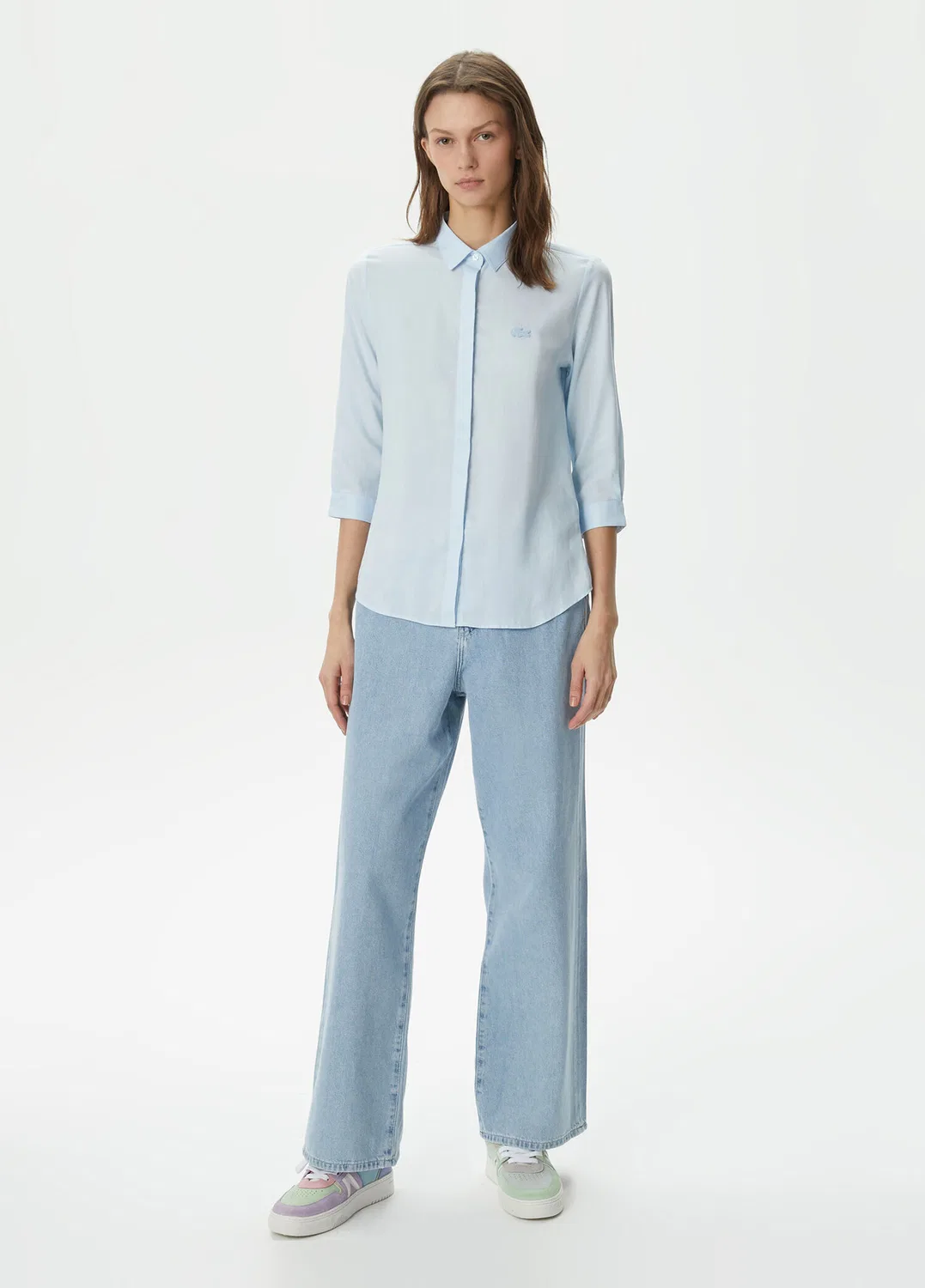 Рубашка Lacoste Regular Fit, голубая — фото 4