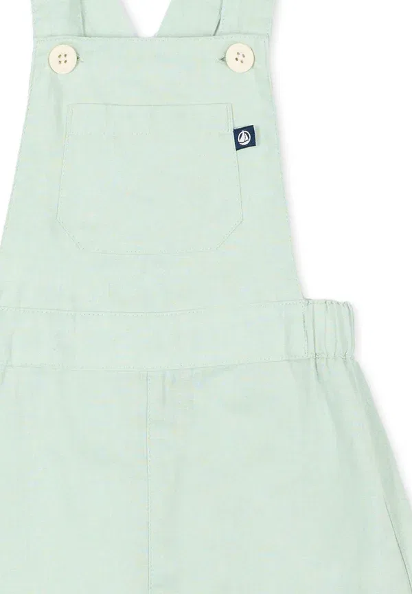Комбинезон хлопковый Salopette Petit Bateau Green, зеленый — фото 3