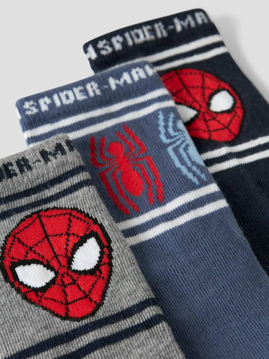 Носки NAME IT 'NMMJULIUS SPIDER' синего, темно-синего и серого цвета — фото 3
