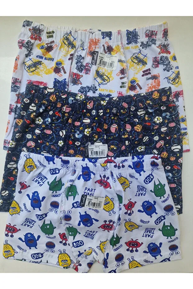 Детские боксеры для мальчиков с принтом Tutku, Navy Blue