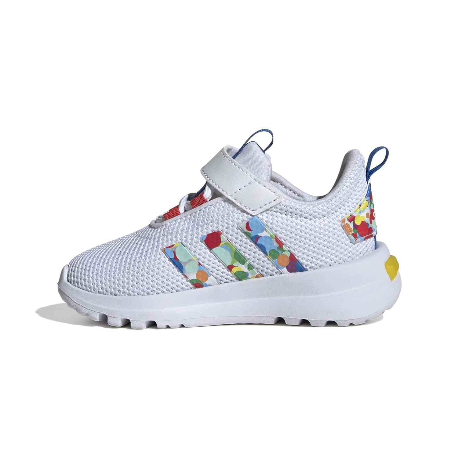 Детские кроссовки для мальчиков с принтом Racer Tr23 Hook & Loop Adidas, White Red On Royal Bright — фото 4