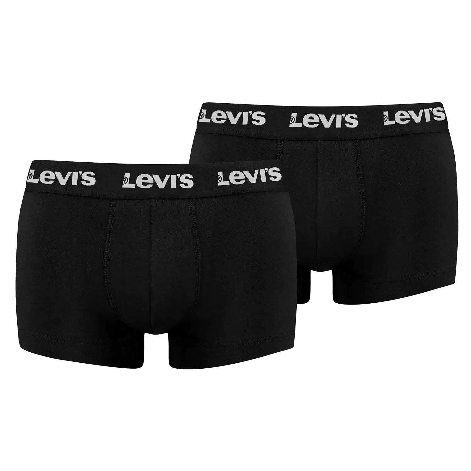 Трусы-боксеры с логотипом комплект 2 шт Repeat Logo Levis, черный