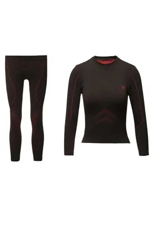 Детский комплект термобелья для девочек бесшовный heatwave seamless baselayer set 2As, Black