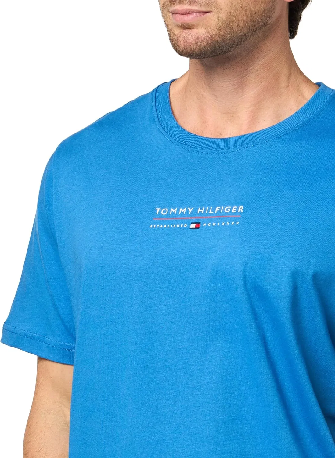 Мужская футболка с графическим принтом Tommy Hilfiger, Blue — фото 3