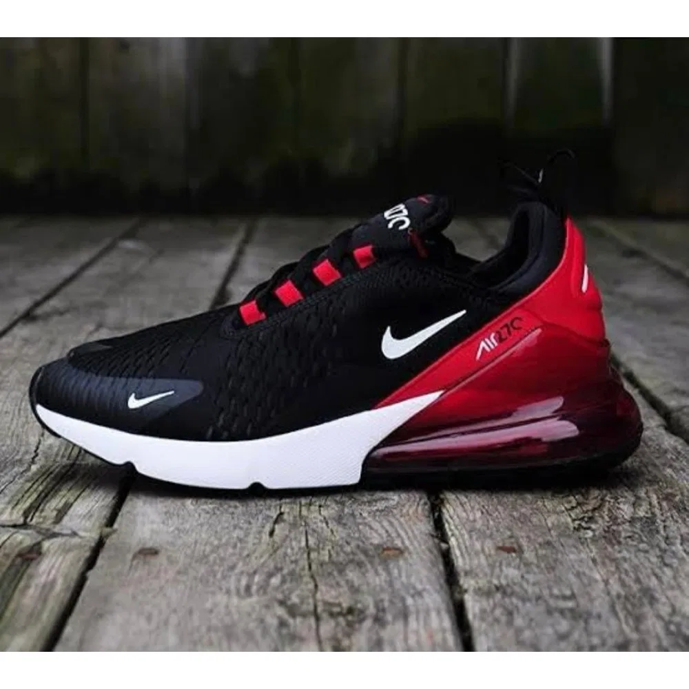 Детские кроссовки Air Max 270, Black White Red Nike — фото 2