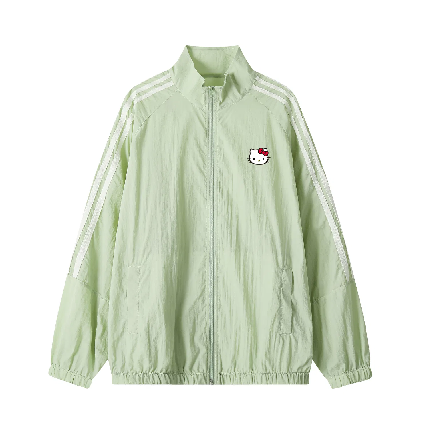 Детская защитная одежда от солнца с воротником-стойкой Sanrio Hello Kitty, Light Green