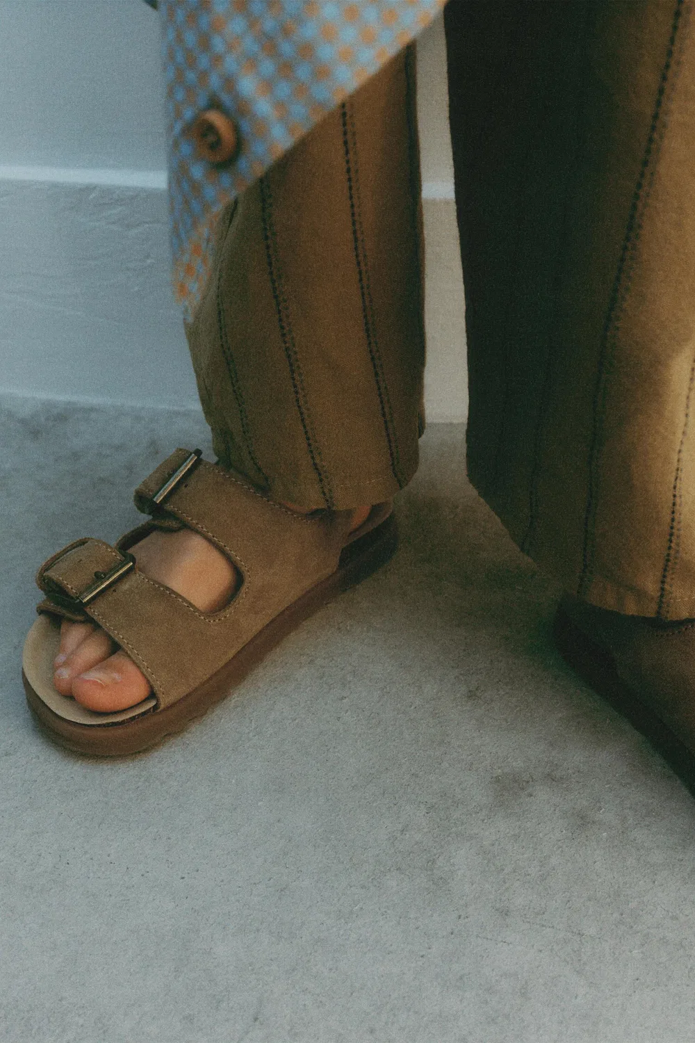 КОЖАНЫЕ САНДАЛИ ZARA, Camel Brown