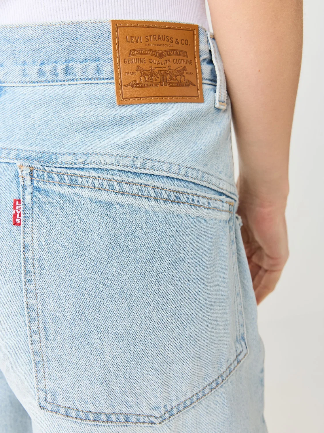 Синие мешковатые шорты Levi's — фото 4
