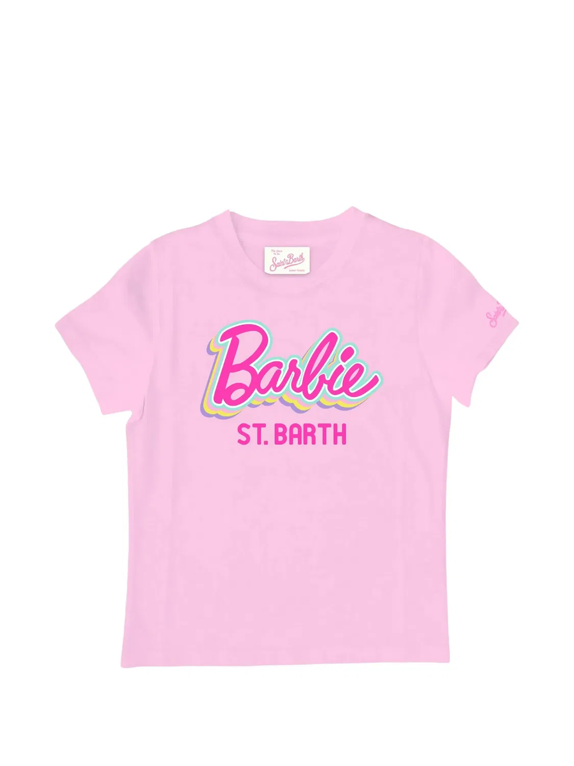 Футболка с логотипом из коллаборации с Barbie Mc2 Saint Barth Kids, розовый