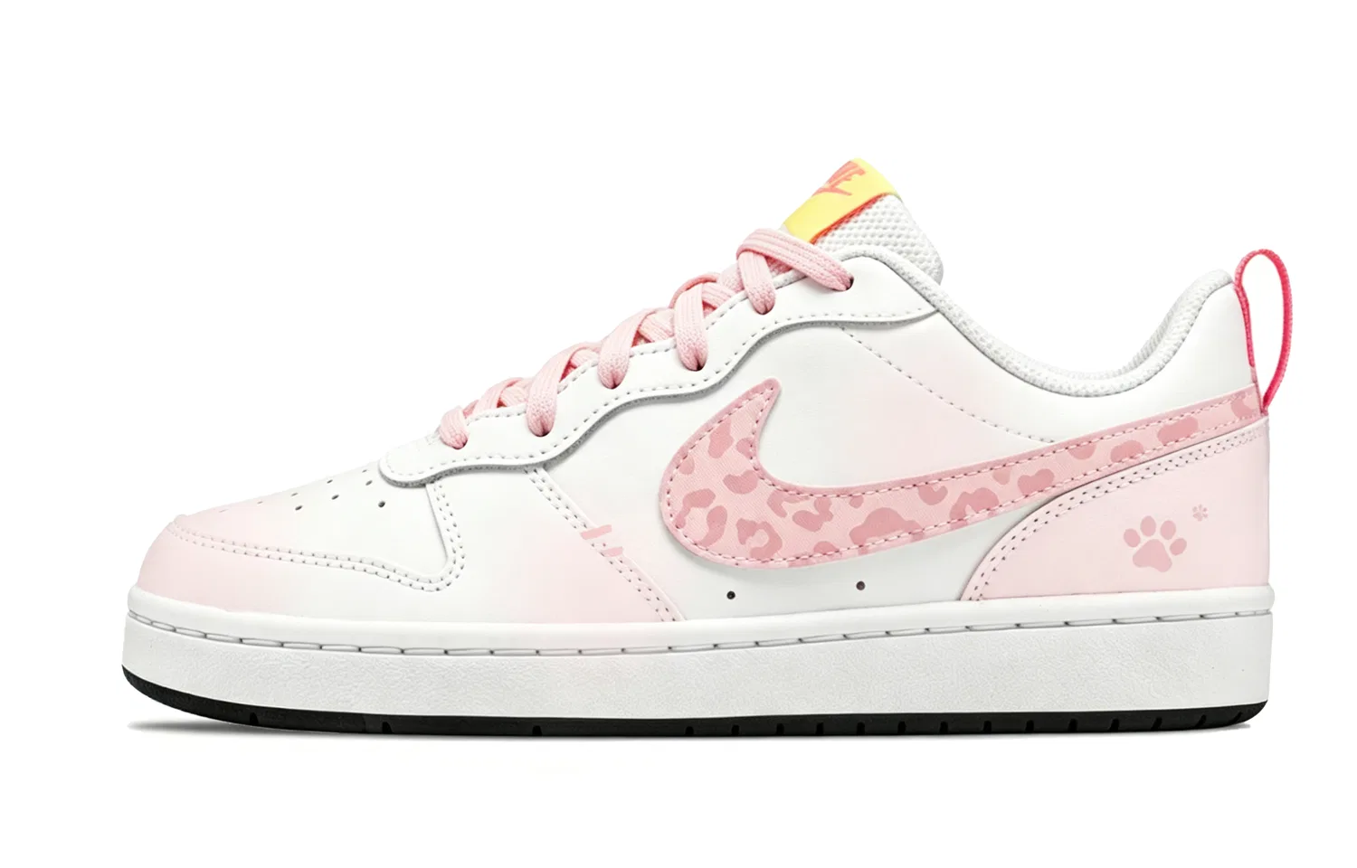 Детские кроссовки-скейтборды с низким верхом Nike Court Borough White, Pink, Light Blue — фото 3