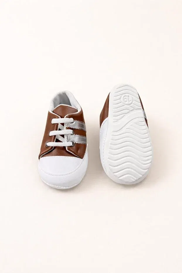 Детские туфли для новорожденных для девочек с рисунком Basics Numix Baby Kids, Brown — фото 3