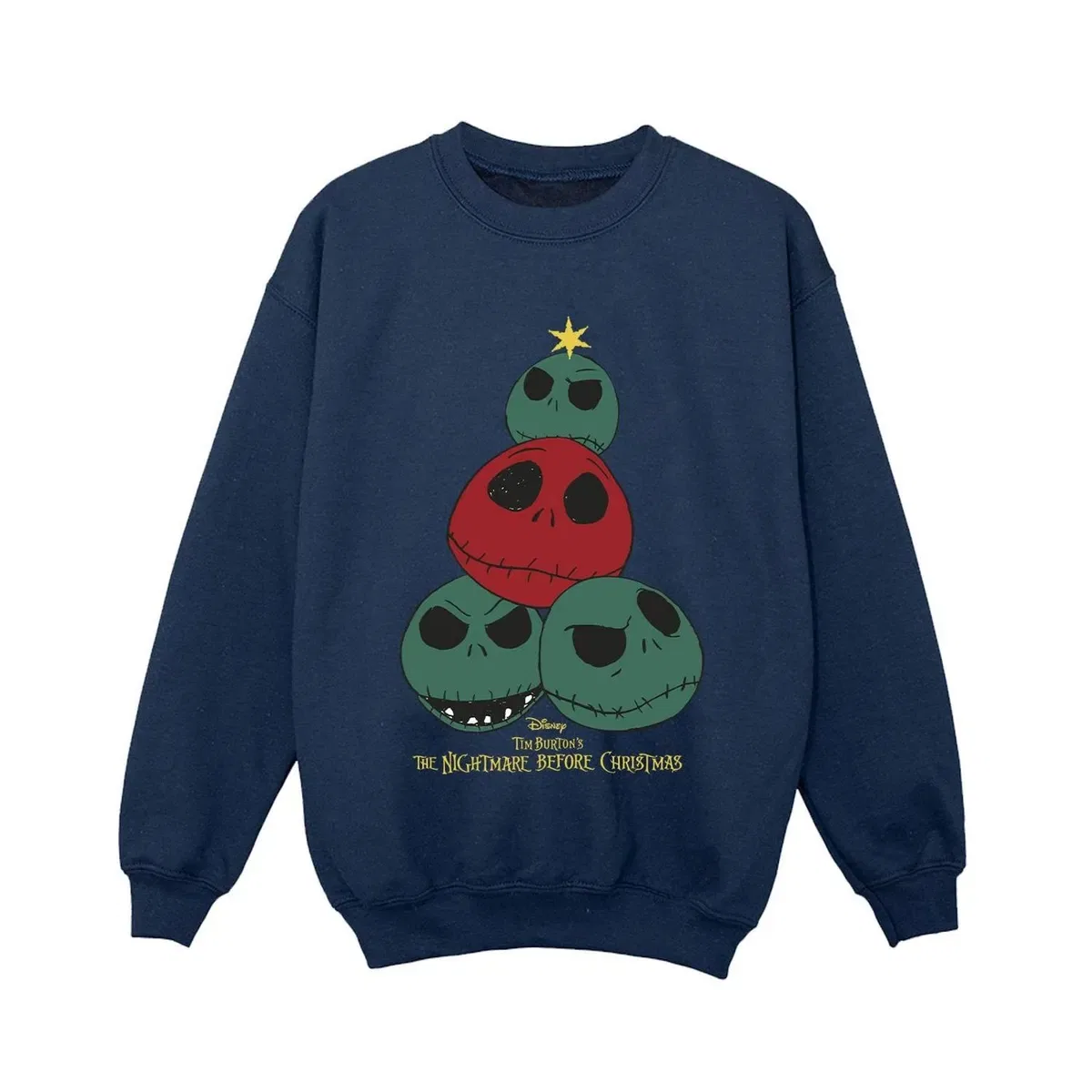Свитшот с принтом Christmas Tree The Nightmare Before Christmas, Navy — фото 2