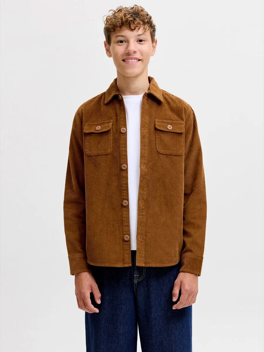 Детская рубашка Jack & Jones Junior стандартного кроя на пуговицах, цвет 'EREGENT', карамельный