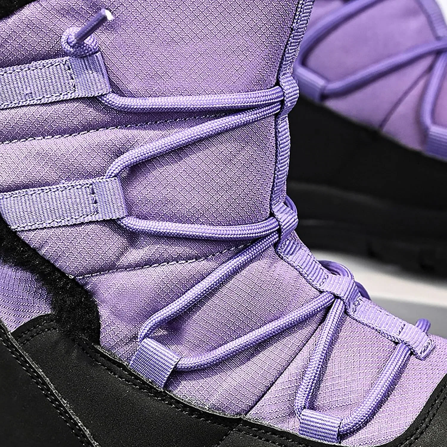 Детские зимние ботинки из флиса с регулируемыми ремешками, Purple — фото 4