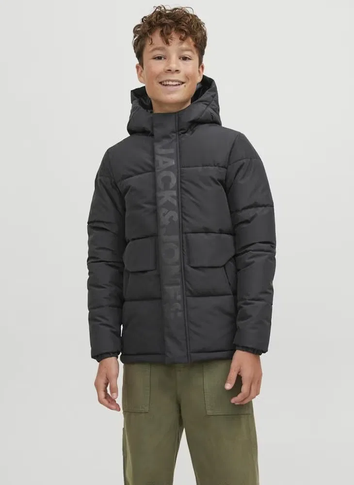 Куртка-пуховик с капюшоном Jcospeed Jack & Jones Junior, черный