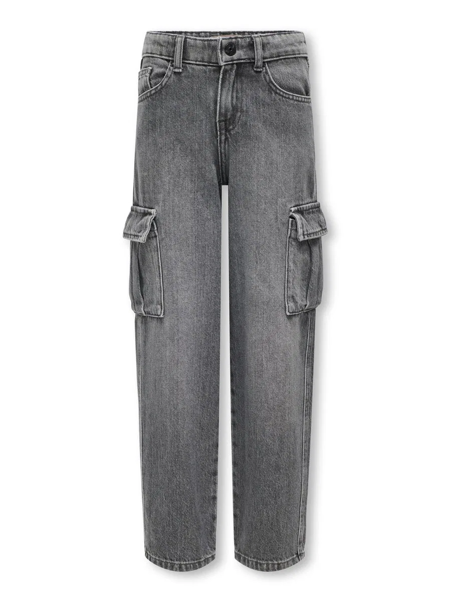 Джинсы ONLY GIRLS Regular Jeans 'KOGHARMONY' серого цвета