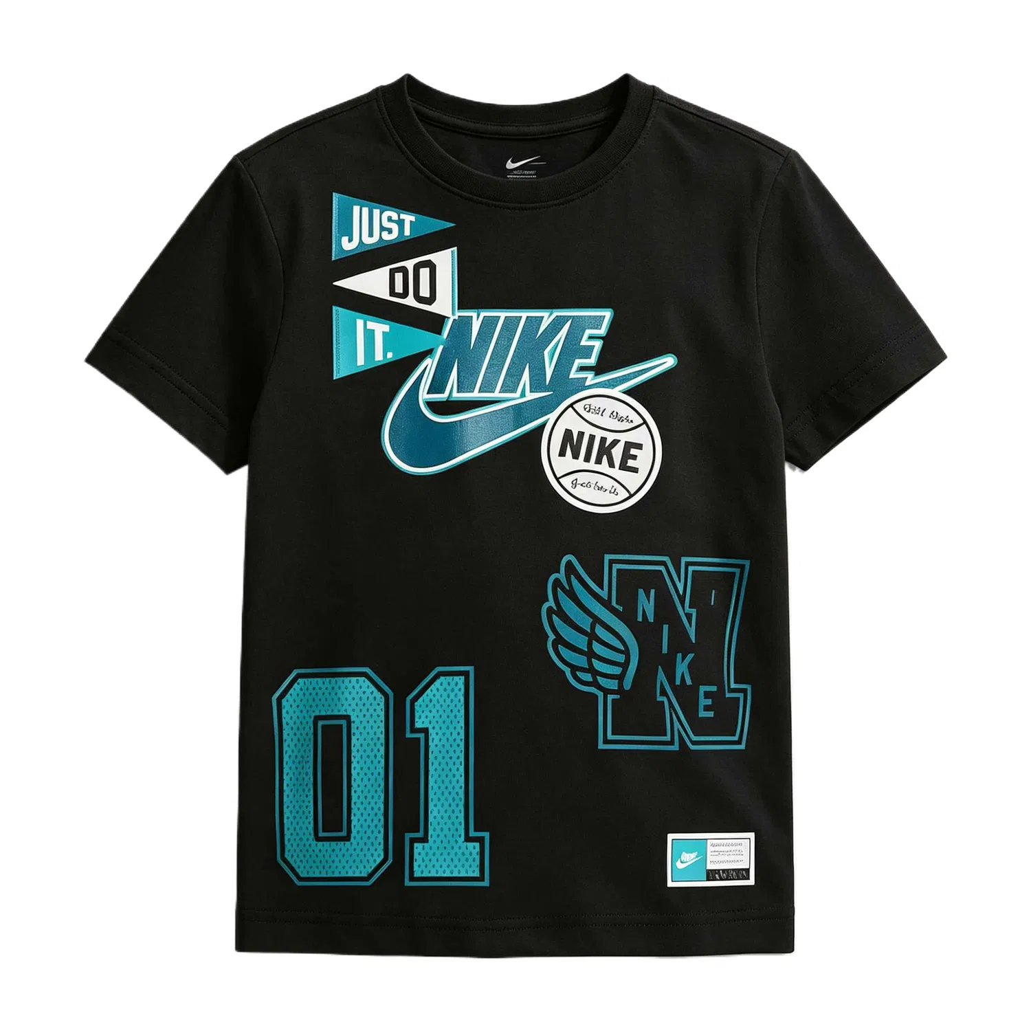 Футболка для детей с круглым вырезом Nike, Black