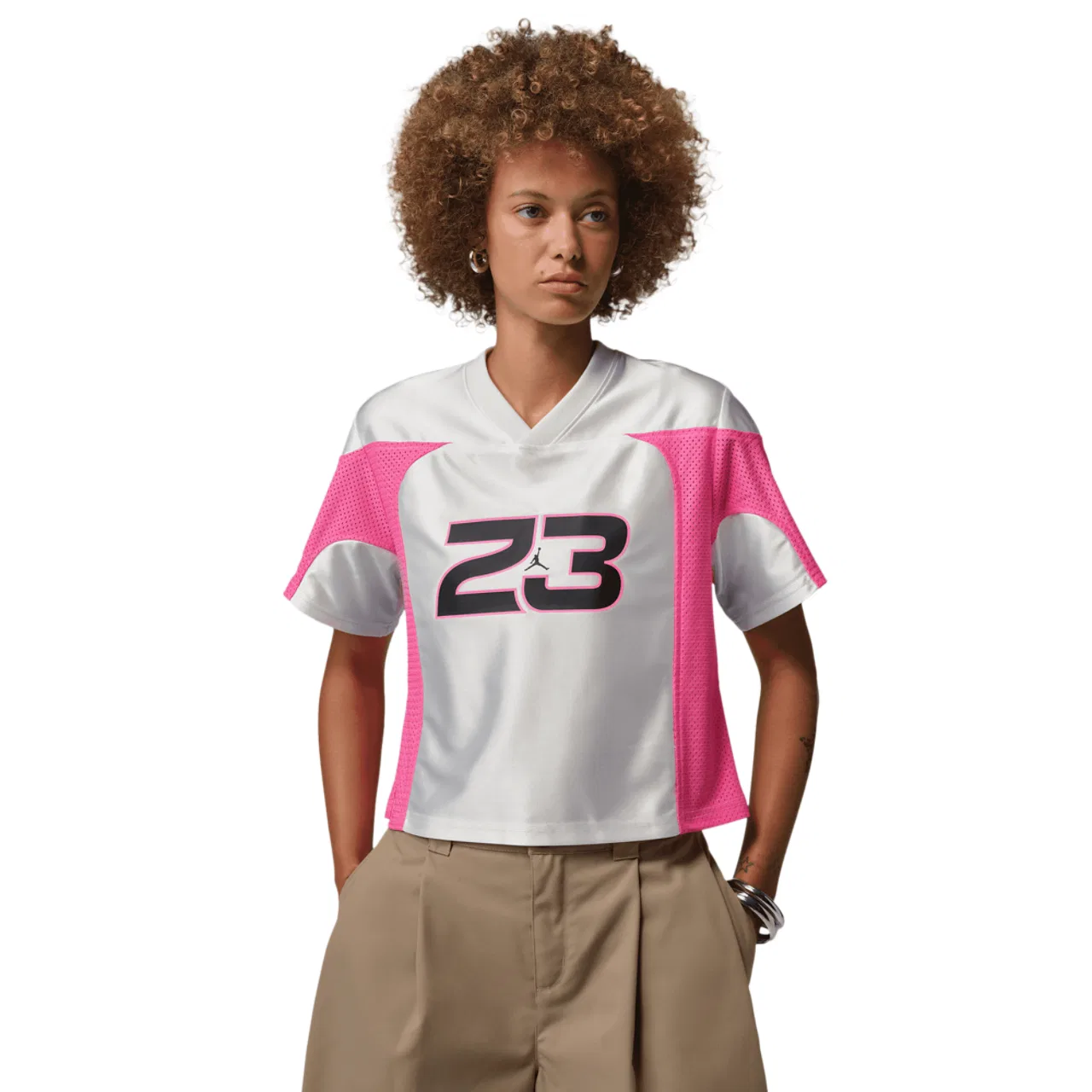 Майка для женщин Flight Jordan, цвет White/Pinksicle/Black