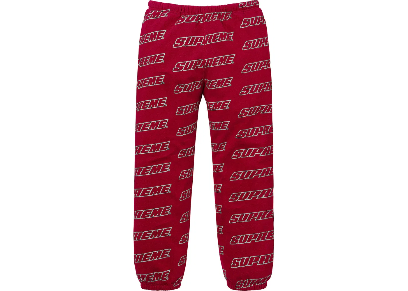 Мужские спортивные штаны с принтом Supreme Sweatpant, Cardinal