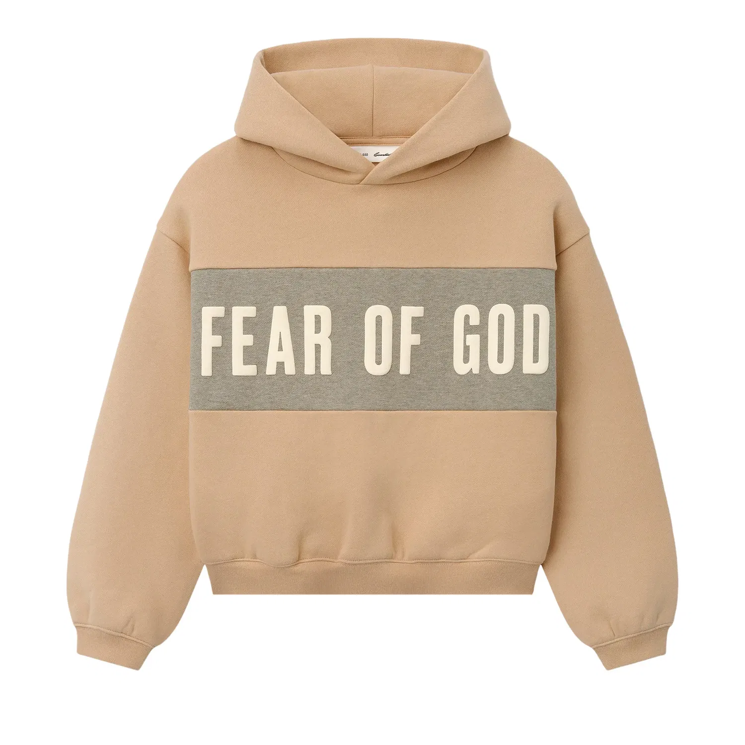 Укороченная толстовка свободного кроя с панелями Fear of God Essentials, коричневый