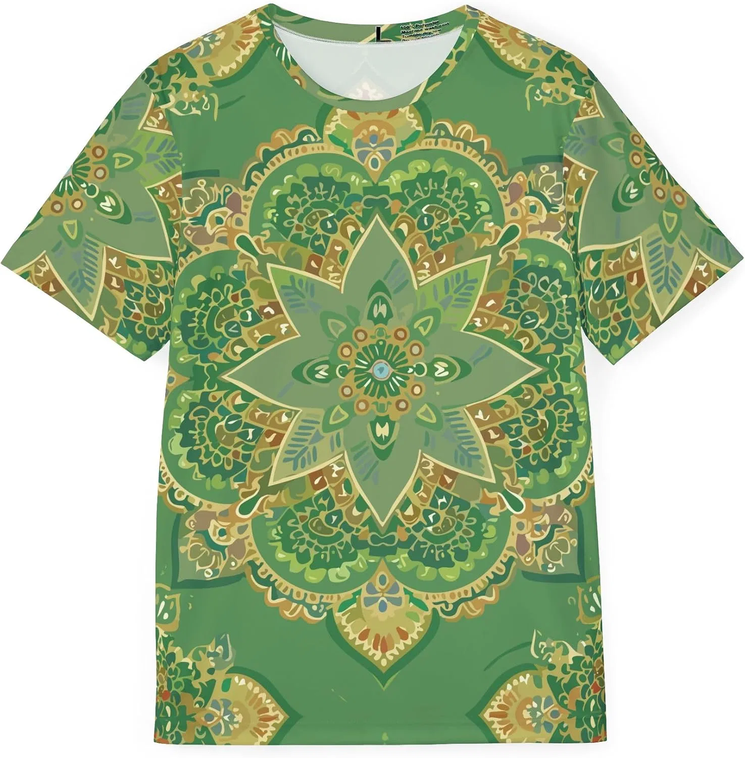 Унисекс футболка с орнаментом Mandala Biankae, Multicolor