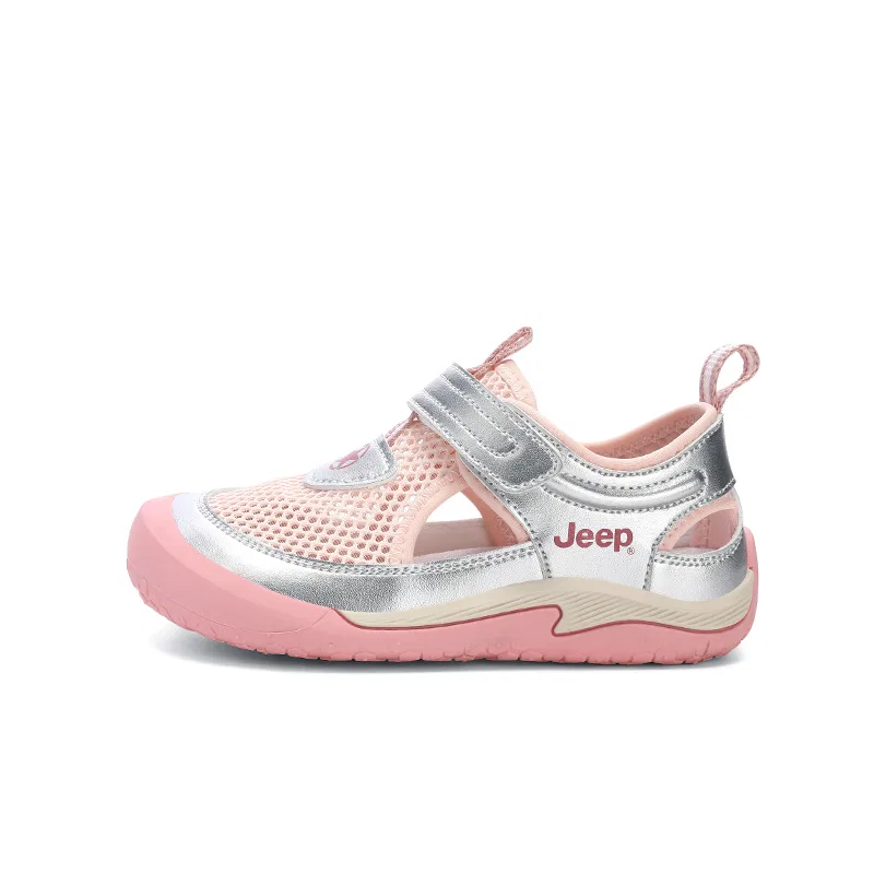 Детские сандалии для мальчиков с открытым носком Jeep, Star Diamond Silver/Snowflake Pink