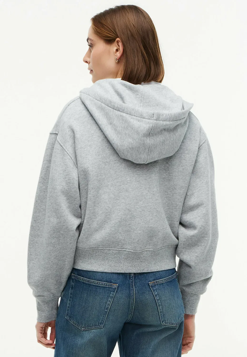 Толстовка с капюшоном на молнии и логотипом, свободного кроя Tommy Hilfiger, Light Grey Htr — фото 3