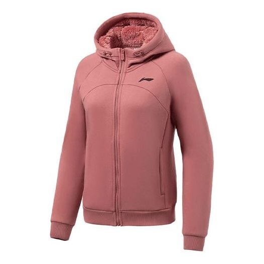 

Куртка спортивные зимние теплые с капюшоном Li-Ning, розовый