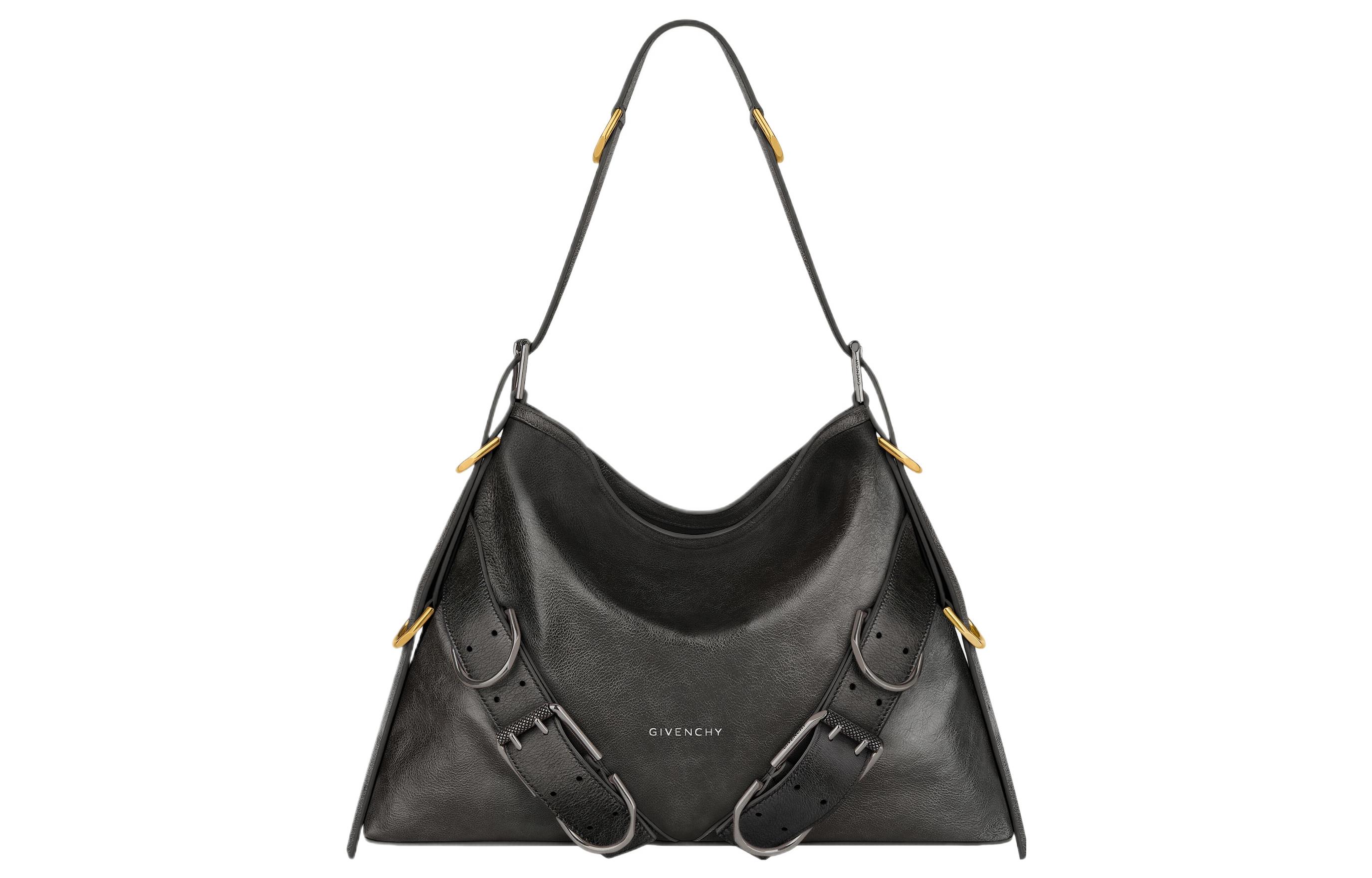 

Givenchy Вояж кожаная женская сумка через плечо среднего размера черная