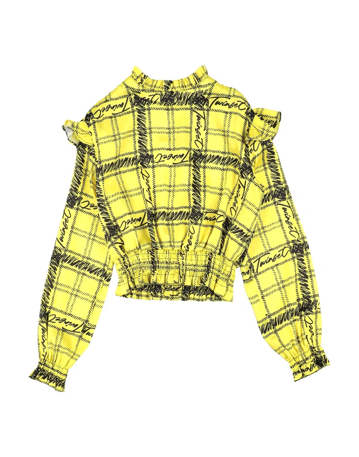 Детская водолазка с воланами Twill Twinset, желтый
