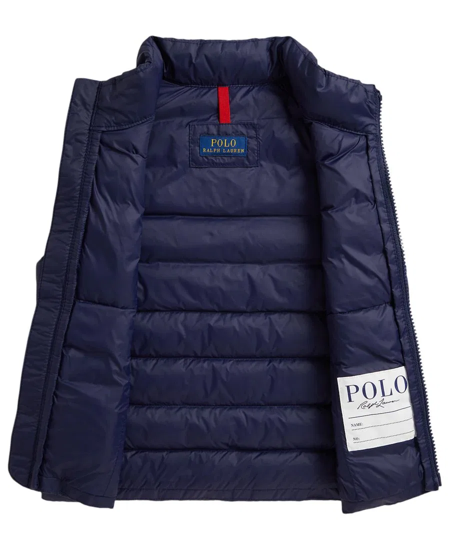 Жилет стеганый с воротником-стойкой, с длинным рукавом, The Colden Packable Quilted Vest Polo Ralph Lauren, Newport Navy — фото 3