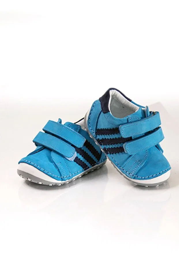 Детские туфли для мальчиков из натуральной кожи Ewen Tomm, Turquoise Blue — фото 4