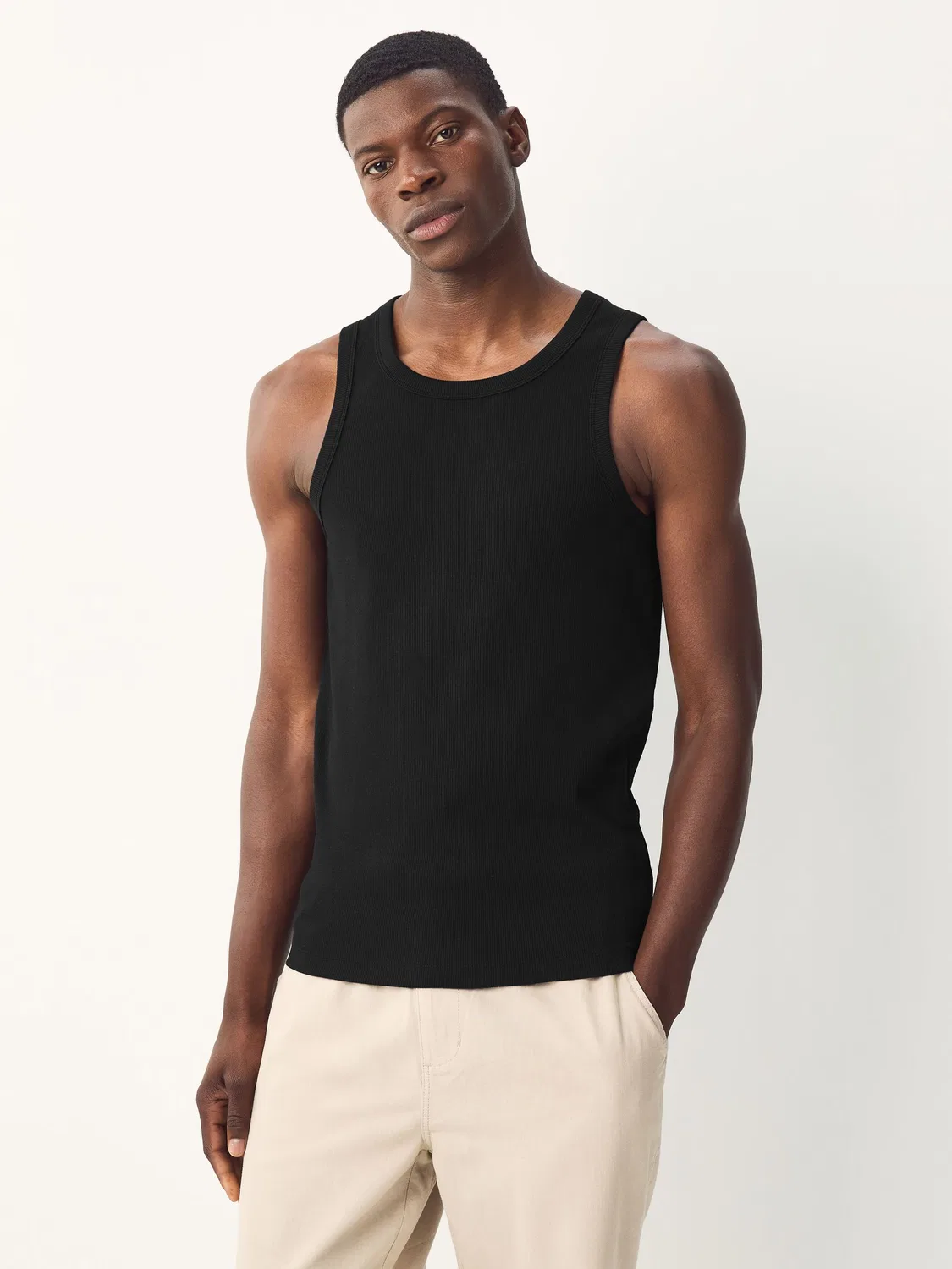 Жилеты утепленные, 4 Pack Slim Ribbed Vests Next, черный/белый/нейтральный/темно-синий — фото 3