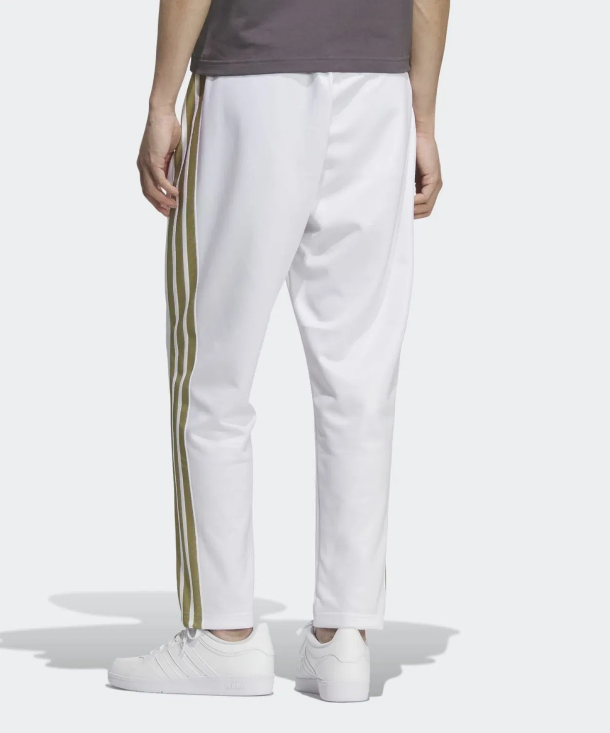 Мужские спортивные брюки из даблните с открытым низом Stadium Gold Adidas, White — фото 2