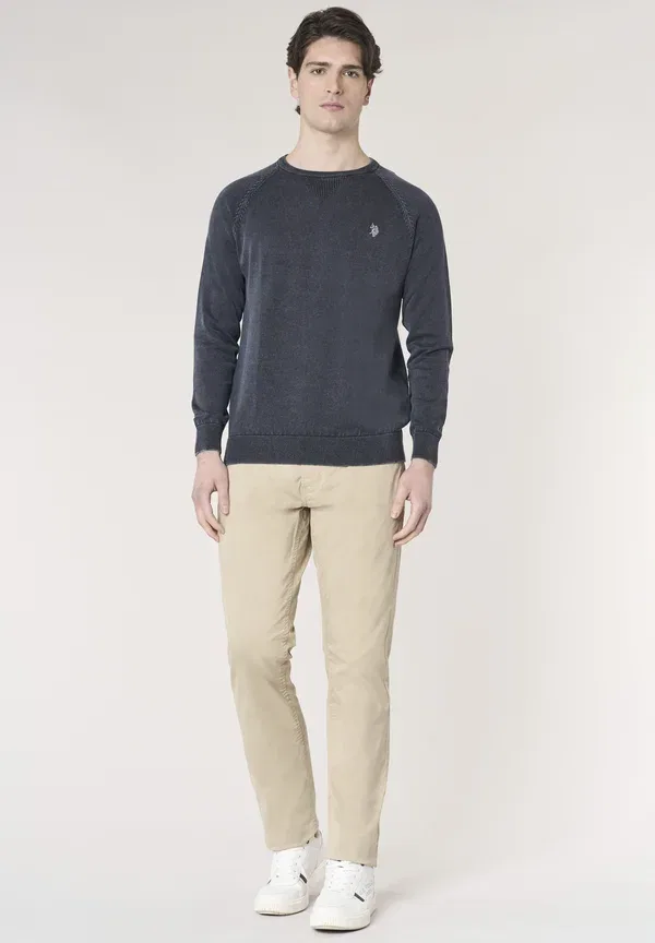 Джемпер из хлопка Jumper U.S. Polo Assn., blu, синий — фото 2