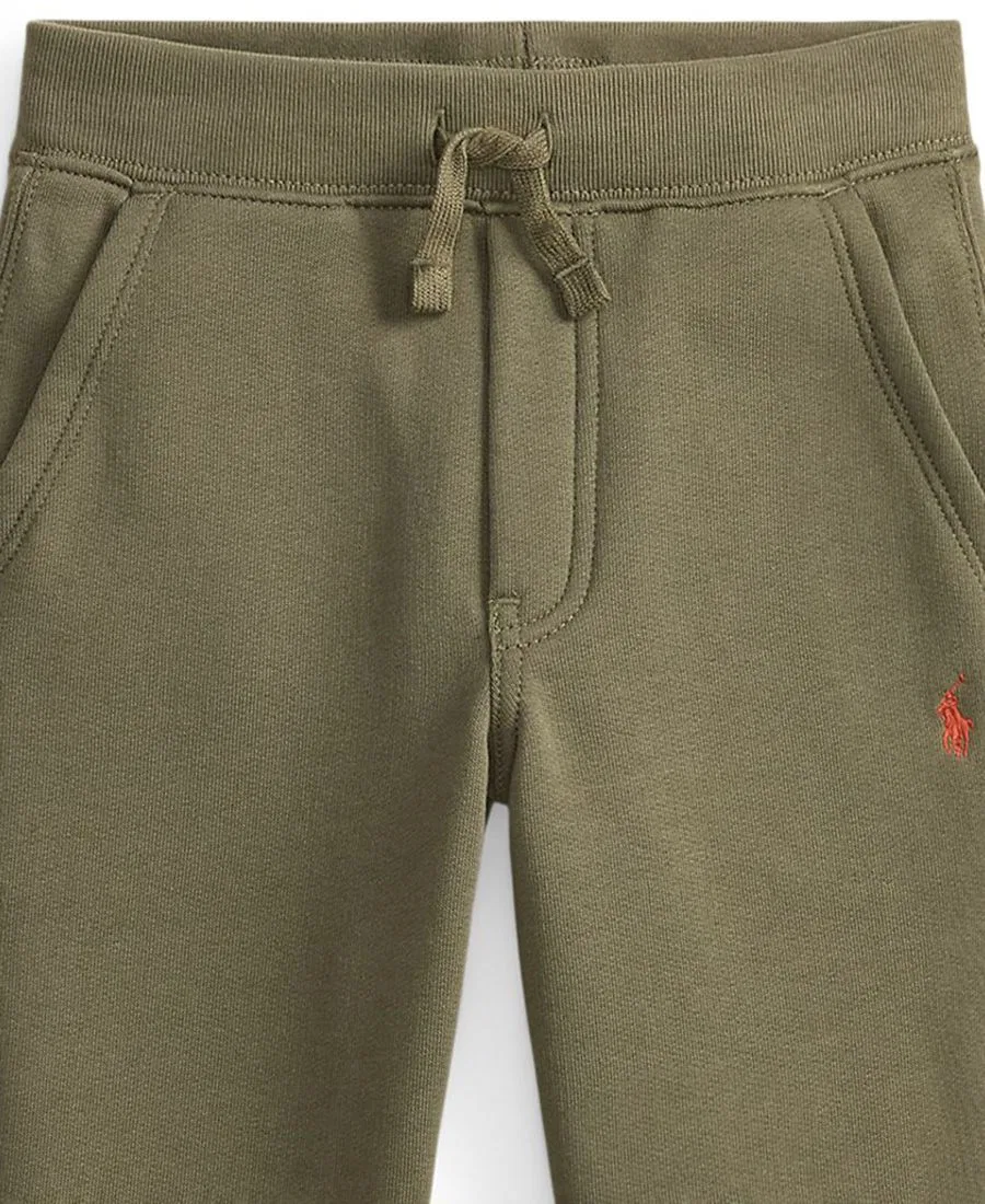 Детские спортивные брюки из флиса с утяжкой Polo Ralph Lauren, Cruise Olive — фото 3
