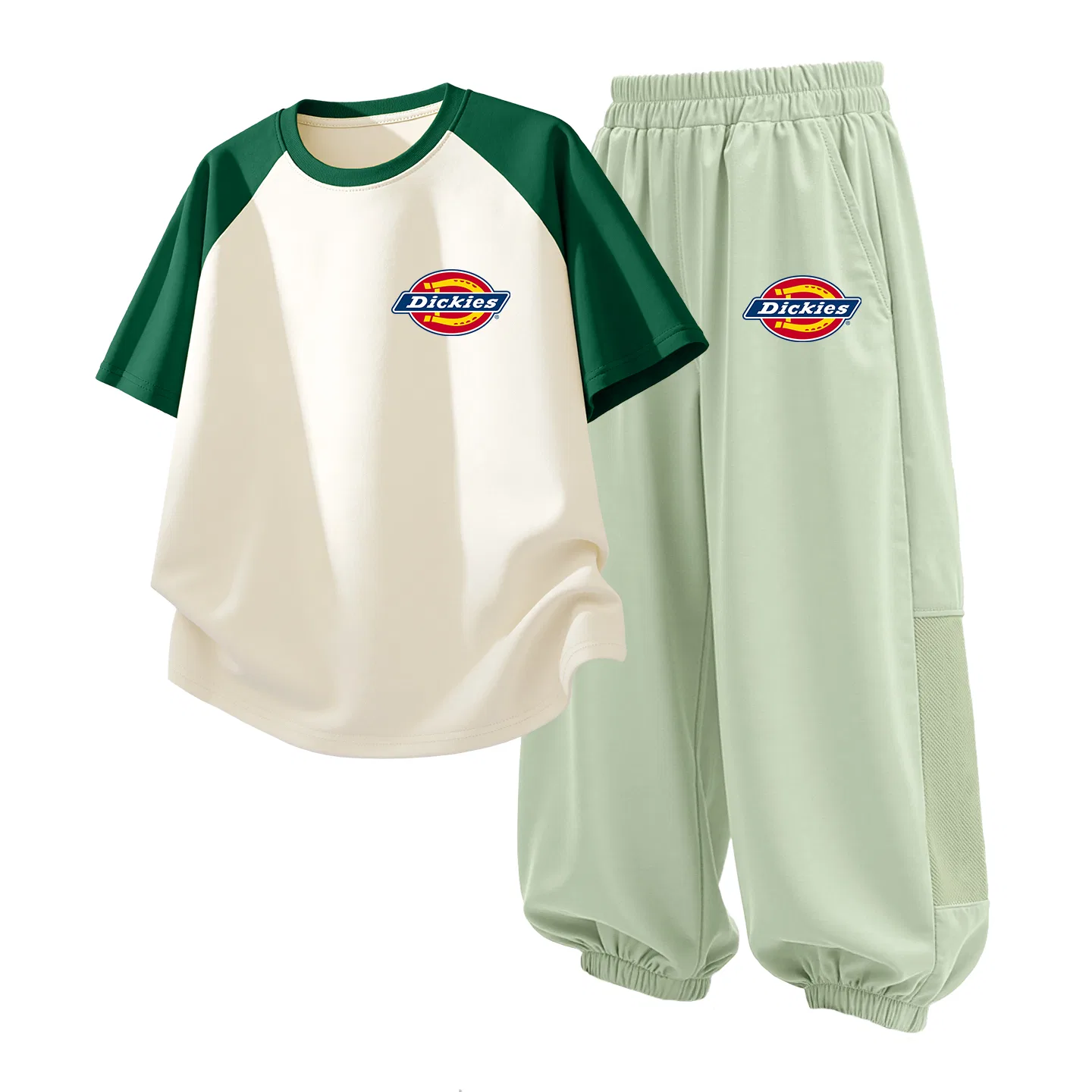 Детский спортивный комплект из 2 предметов S Logo K Green White+S Logo K Green Grape Dickies, Green White/Green Grape