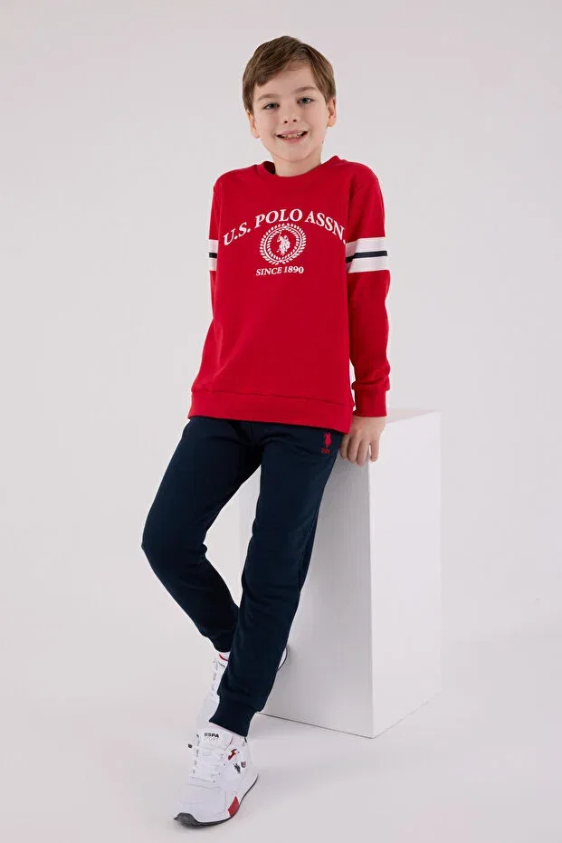 Детский комплект спортивного костюма для мальчиков U.S. Polo Assn., Red — фото 2
