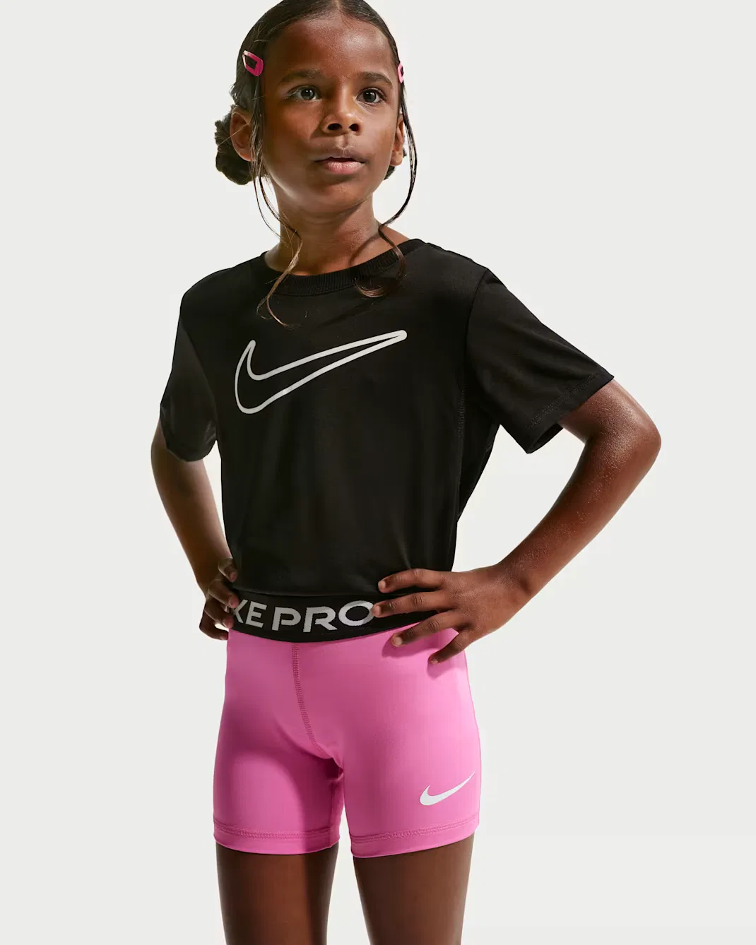Детские шорты Dri-FIT Nike Pro, Playful Pink — фото 4