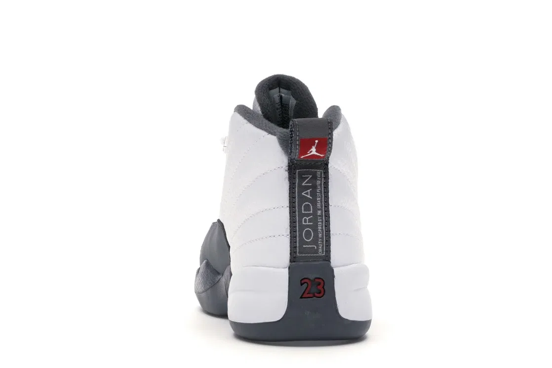 Детские кроссовки Lifestyle Jordan 12 Retro Jordan, White/Dark Grey-Gym Red — фото 4