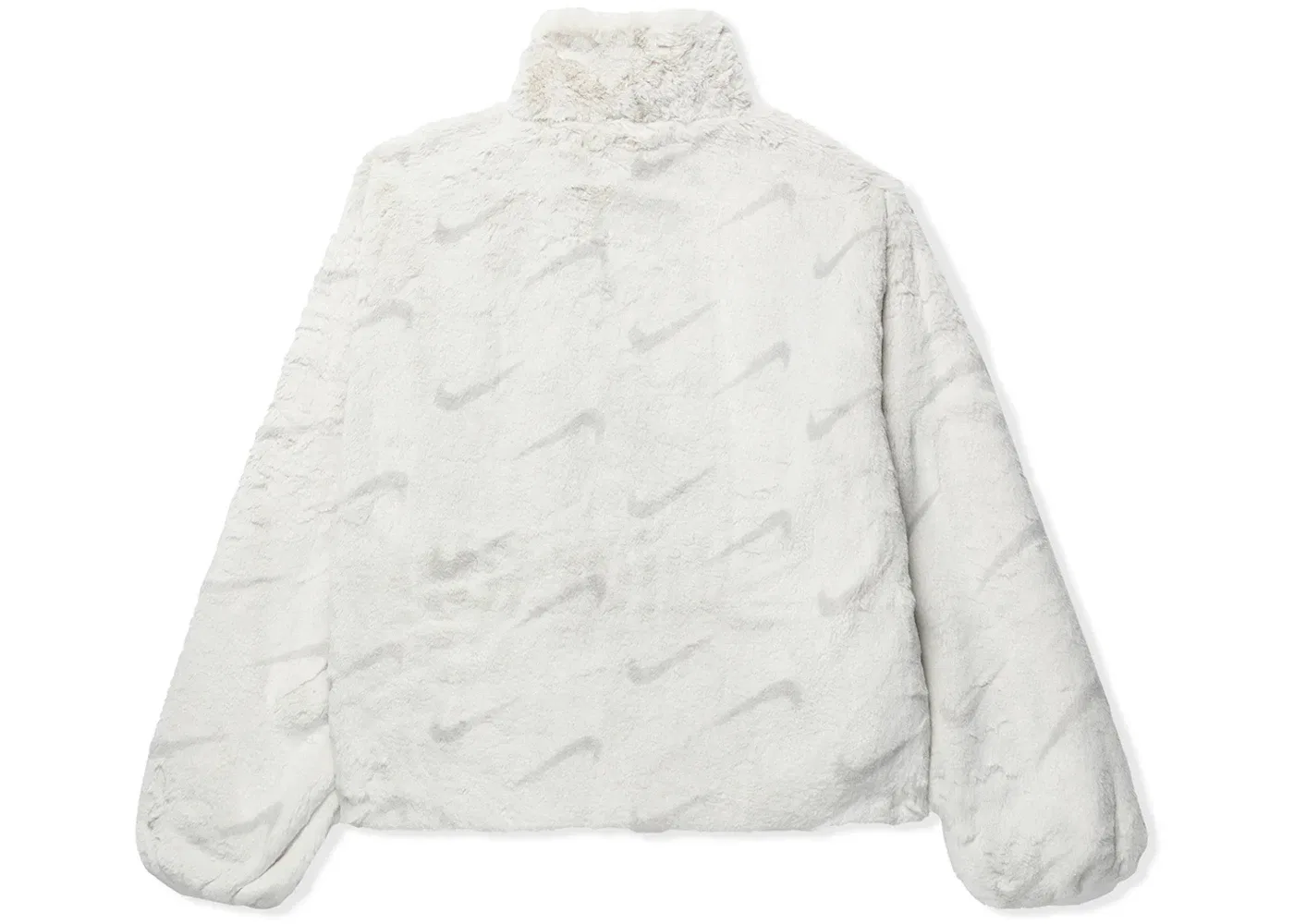 Женская куртка из искусственного меха с принтом Nike Jacket, Light Bone — фото 2