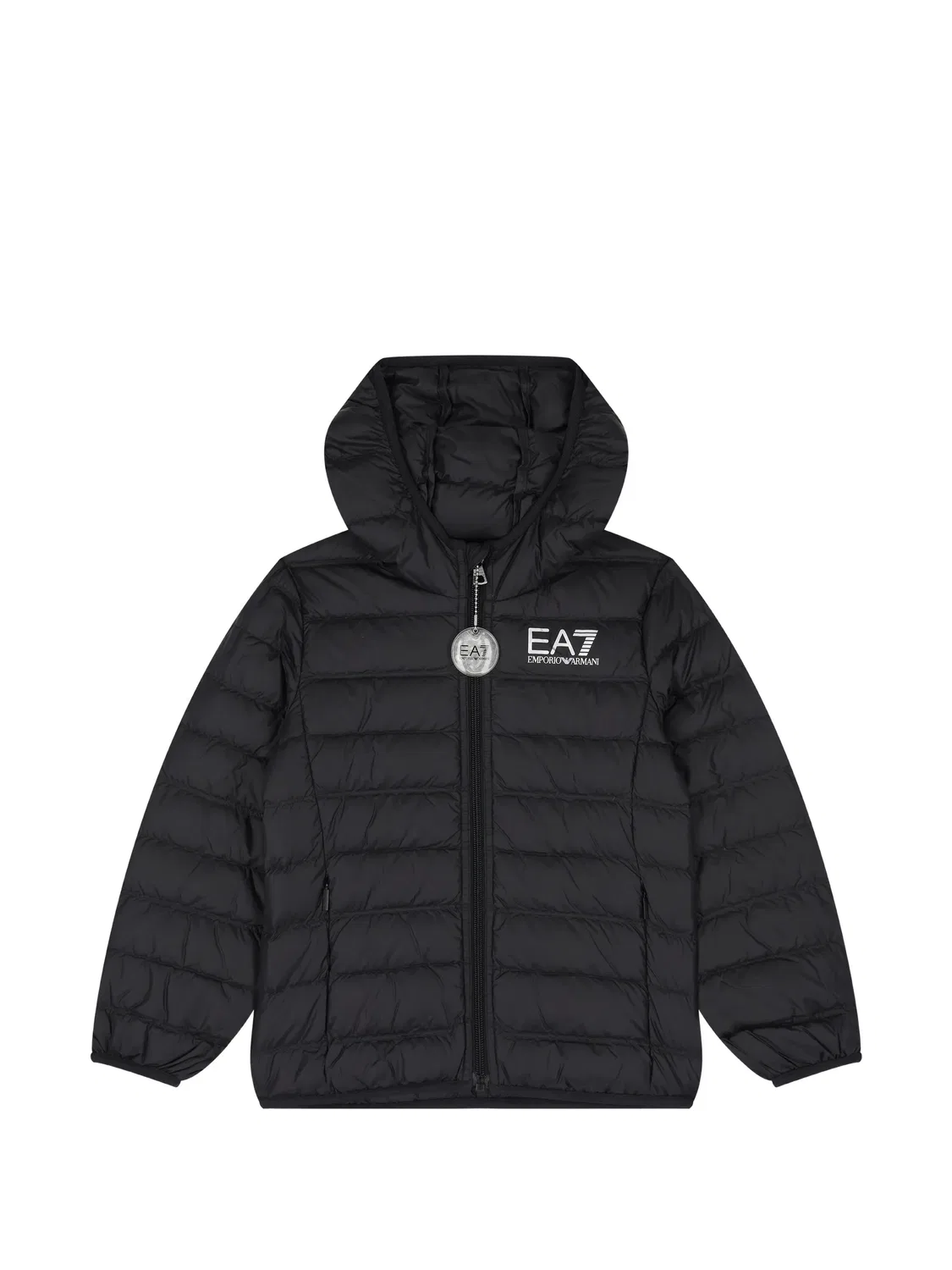 Стеганая куртка с капюшоном Ea7 Emporio Armani, черный
