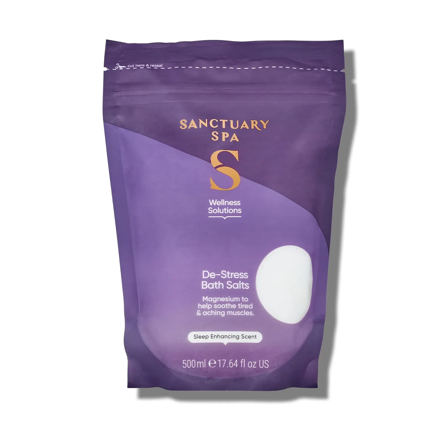 Соль для ванны De-Stress с магнием, SANCTUARY, 500 г, Purple