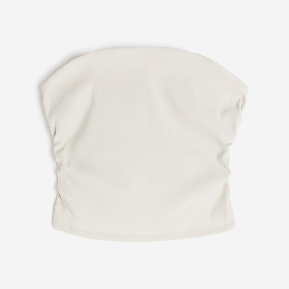 

Топ H&M Gathered Corset-style, светло-бежевый