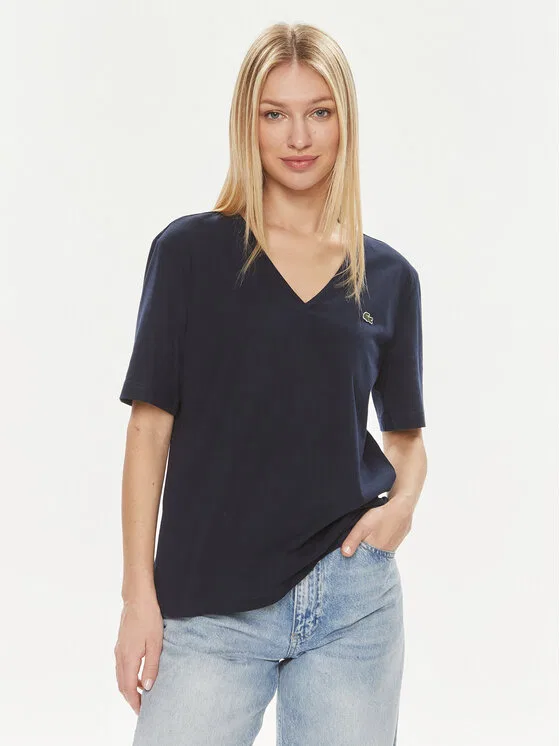 Футболка Lacoste regular fit, темно-синяя