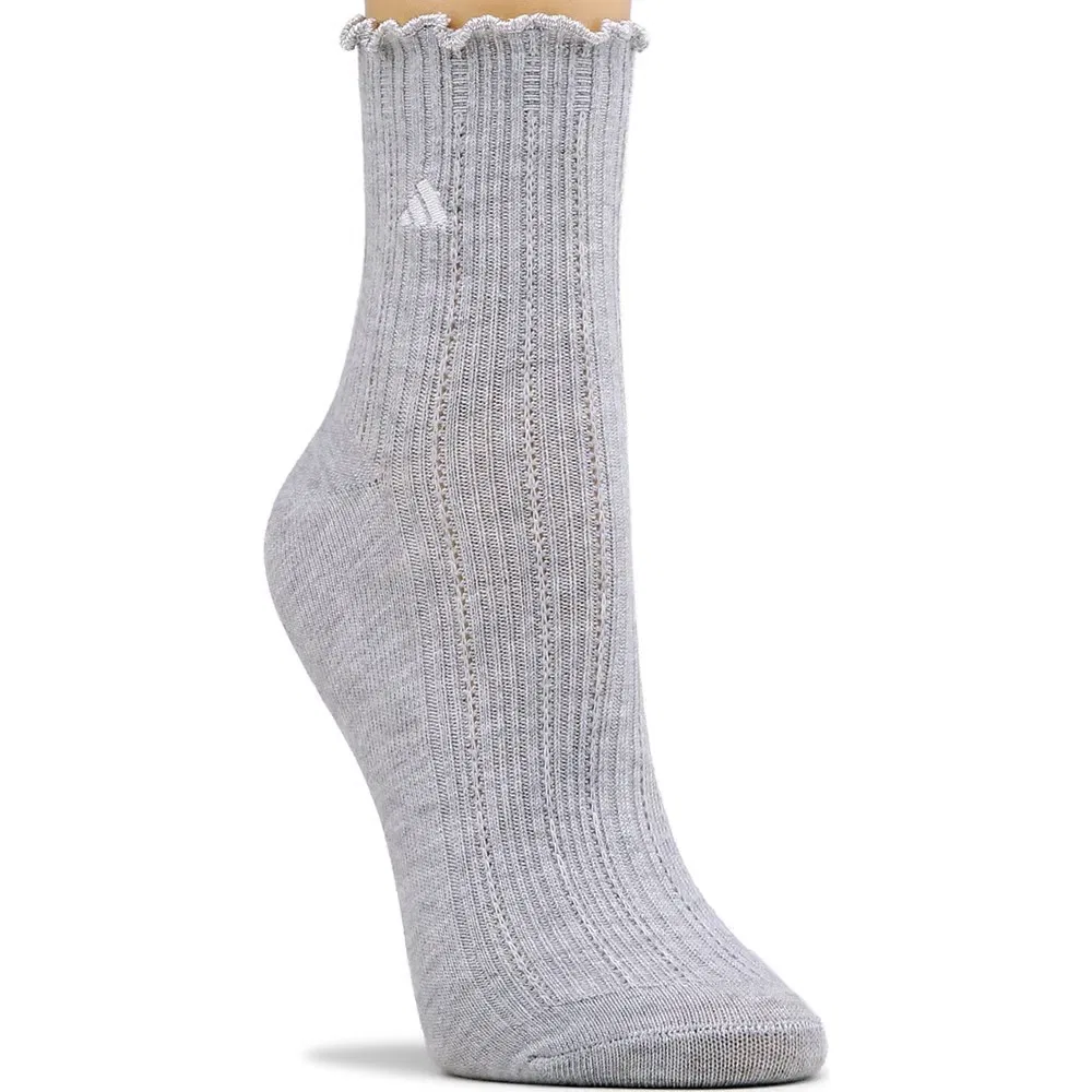 Женские спортивные носки с оборками комплект из 3 пар четверть длины Adidas, Assorted — фото 3