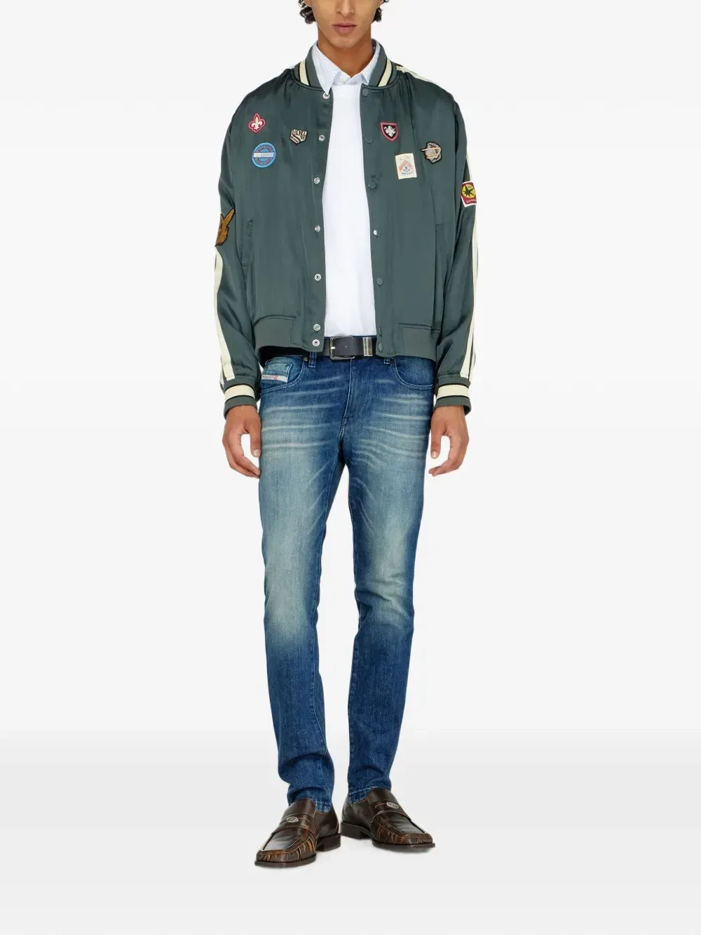 Джинсы Diesel Slim с обычной посадкой 2019 D-Strukt, синий — фото 2